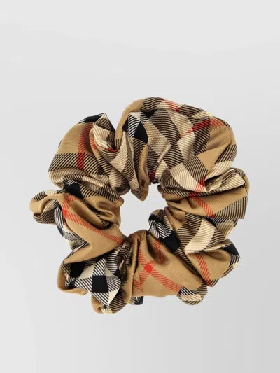 BURBERRY CHECK PATTERN SCRUNCHIE HAIR ELASTIC