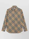 Burberry Check Pattern Shirt Long Sleeves Buttoned Cuffs In Animal Print