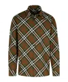 Burberry Long Sleeve Button-down Shirt With Plaid Design In Multicolor