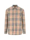 Burberry In Cotton With Vintage Check Pattern In Sand