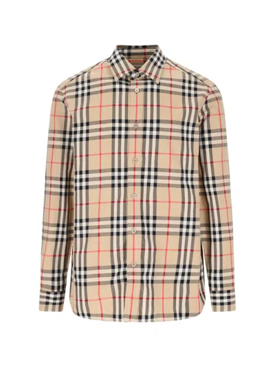 Burberry In Cotton With Vintage Check Pattern In Gold