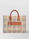 Burberry Check Pattern Shopper Tote Bag In Neutrals