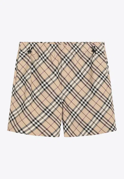 Burberry Check Pattern Shorts
