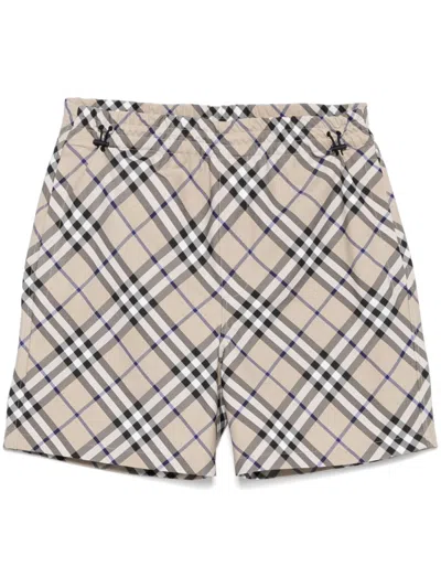 BURBERRY CHECK-PATTERN SHORTS