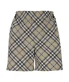 Burberry Check-pattern Shorts In Nude