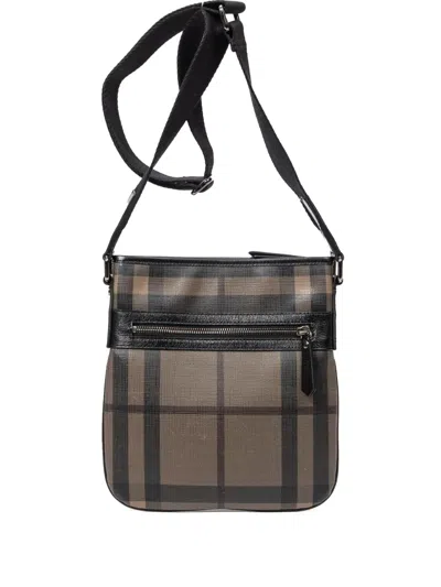 Pre-owned Burberry Check-pattern Shoulder Bag In Brown