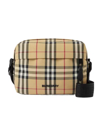 Burberry Check-pattern Shoulder Bag In Neutrals