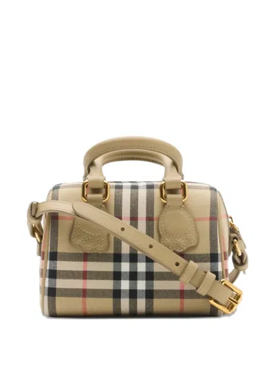 Burberry Kids' Check-pattern Shoulder Bag In Brown