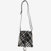 Burberry Medium Check Bucket Bag In Red