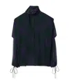 Burberry Check Silk Chiffon Blouse In Black