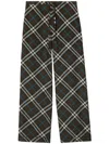 Burberry Check Silk Pyjama Trousers In Brown