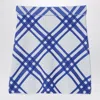 Burberry Pleat Detail Check Wool Mini Skirt In Blue