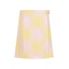 Burberry Check Pattern Skirt In Neutral
