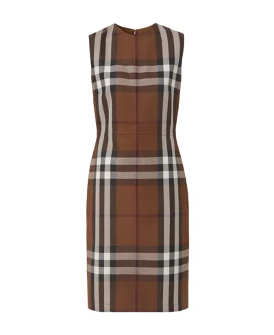 BURBERRY BURBERRY SLEEVELESS CHECKED MINI DRESS