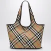 BURBERRY BURBERRY CHECK PATTERN SMALL TOTE BAG