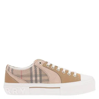 Burberry Check Pattern Low In Beige