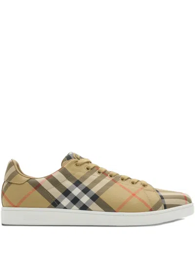 BURBERRY CHECK-PATTERN SNEAKERS