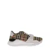 Burberry Vintage Check-pattern Touch-strap Sneakers In White