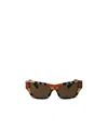 Burberry Check Pattern Sunglasses In Brown