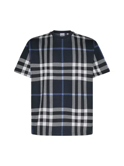 Burberry Check Pattern T-shirt In White