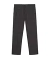 Burberry Check Cropped Tailored Trousers In Black