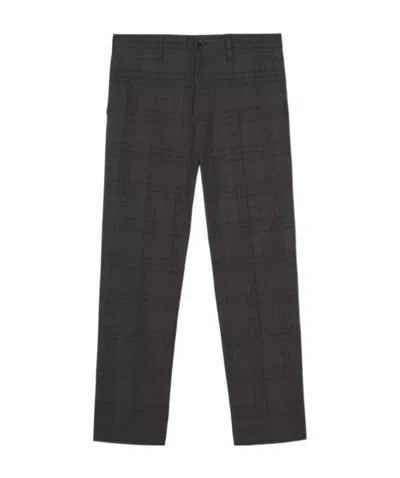 BURBERRY CHECK-PATTERN TAILORED TROUSERS