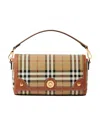 Burberry Check-pattern Top Handle Bag In Nude