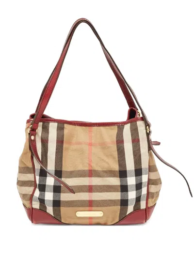 Pre-owned Burberry Check-pattern Tote Bag