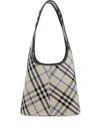 Burberry Checked Small Shoulder Bag In Nude
