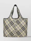 Burberry Check Pattern Tote Bag With Dual Handles