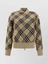 Burberry Checked Knitted Zip-up Bomber Jacket In Multi