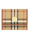Burberry Check Pattern Wallet In Neutrals