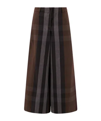 BURBERRY BURBERRY HIGH WAIST WIDE LEG TROUSERS