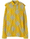 Burberry Women Shirt With Check Pattern In Grey