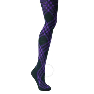 Burberry Check Pattern Wool Blend Tights