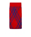 Burberry Check-pattern Wool Blend Tights In Red
