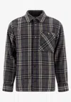 Burberry Navy Check Wool Overshirt