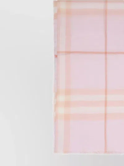 BURBERRY CHECK PATTERN WOOL SCARF