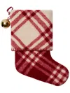 Burberry Check-pattern Wool Stocking In Red
