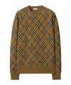 Burberry Brown Check Jumper In Wool And Mohair In Brown