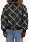 Burberry Check Jacket In Brown