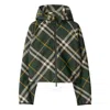 Burberry Check Zip-up Cropped Jacket