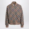 Burberry Mens Linden Ip Check Check-pattern Relaxed-fit Wool-blend Bomber Jacket