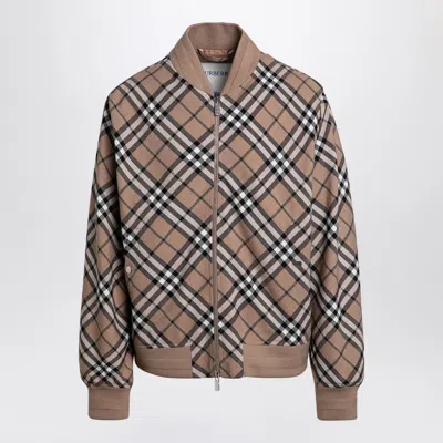 BURBERRY BURBERRY CHECK PATTERN ZIPPED CARDIGAN