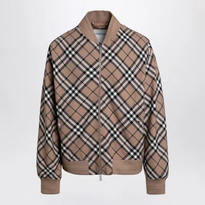 BURBERRY BURBERRY CHECK PATTERN ZIPPED CARDIGAN