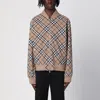 Burberry Signature Check Harrington Bomber Jacket In Beige