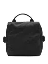 Burberry Check-pattern Zipped Messenger Bag In Black