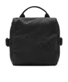Burberry Check-pattern Zipped Messenger Bag In Black