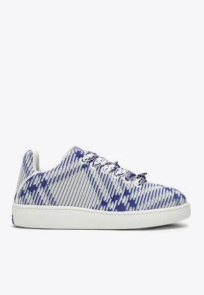 Burberry Check-patterned Low-top Sneakers In White