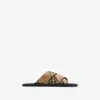 Burberry Check Pavilion Slides​ In Sand